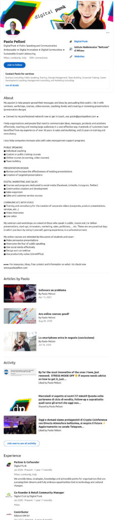 paolo pelloni linkedin snapshot